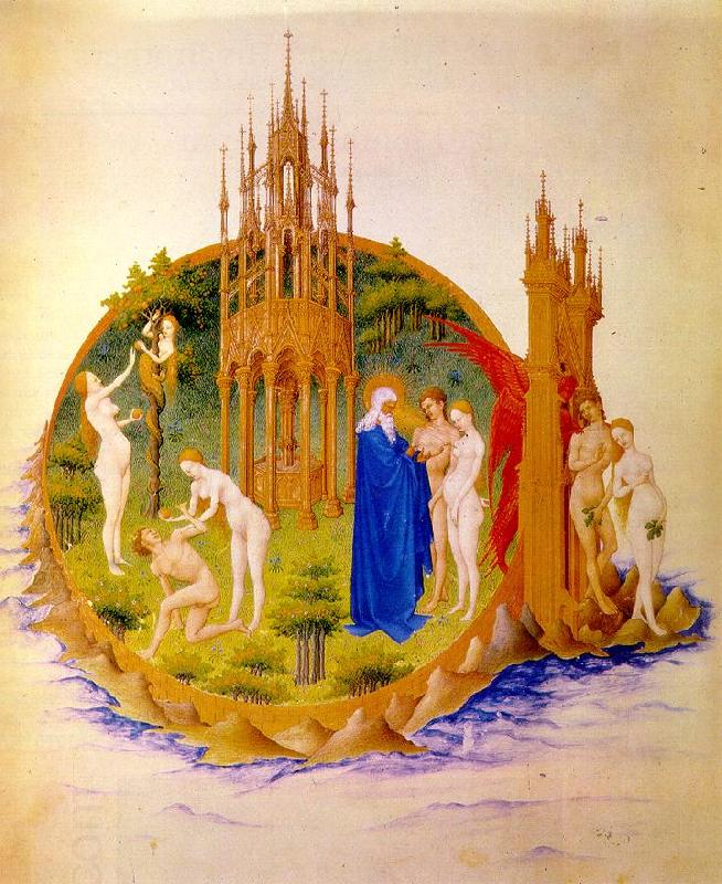 LIMBOURG brothers The Fall and the Expulsion from Paradise oil painting picture